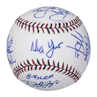 2015 American League All-Star Team Signed Baseball With 18 Signatures Including Trout, Pujols, & Teixeira (PSA/DNA)